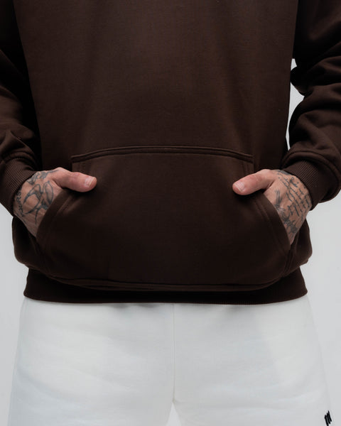 Blusa de Moletom Oversized Capuz Mith Nation Marrom