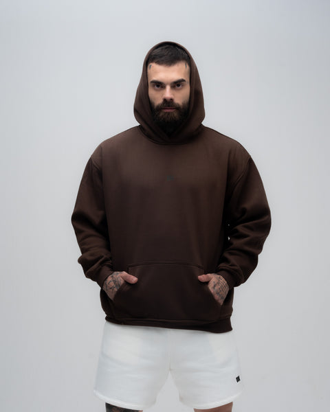 Blusa de Moletom Oversized Capuz Mith Nation Marrom