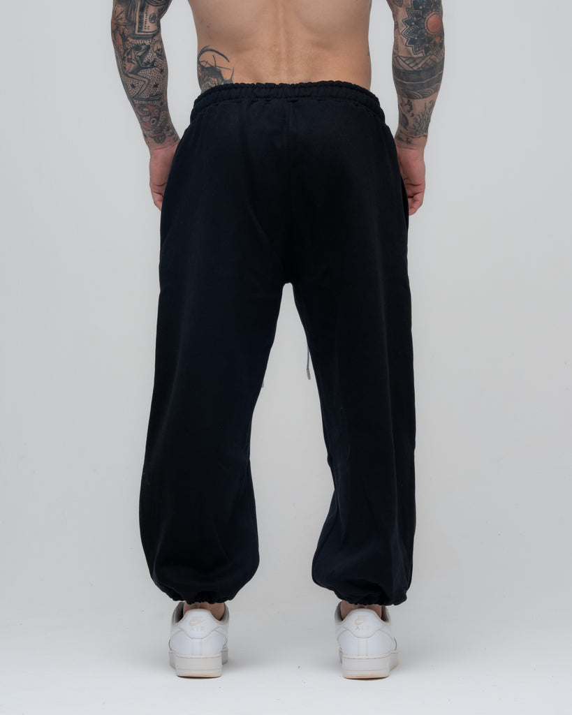 Calça de Moletom Oversized Mith Nation Logo Preto