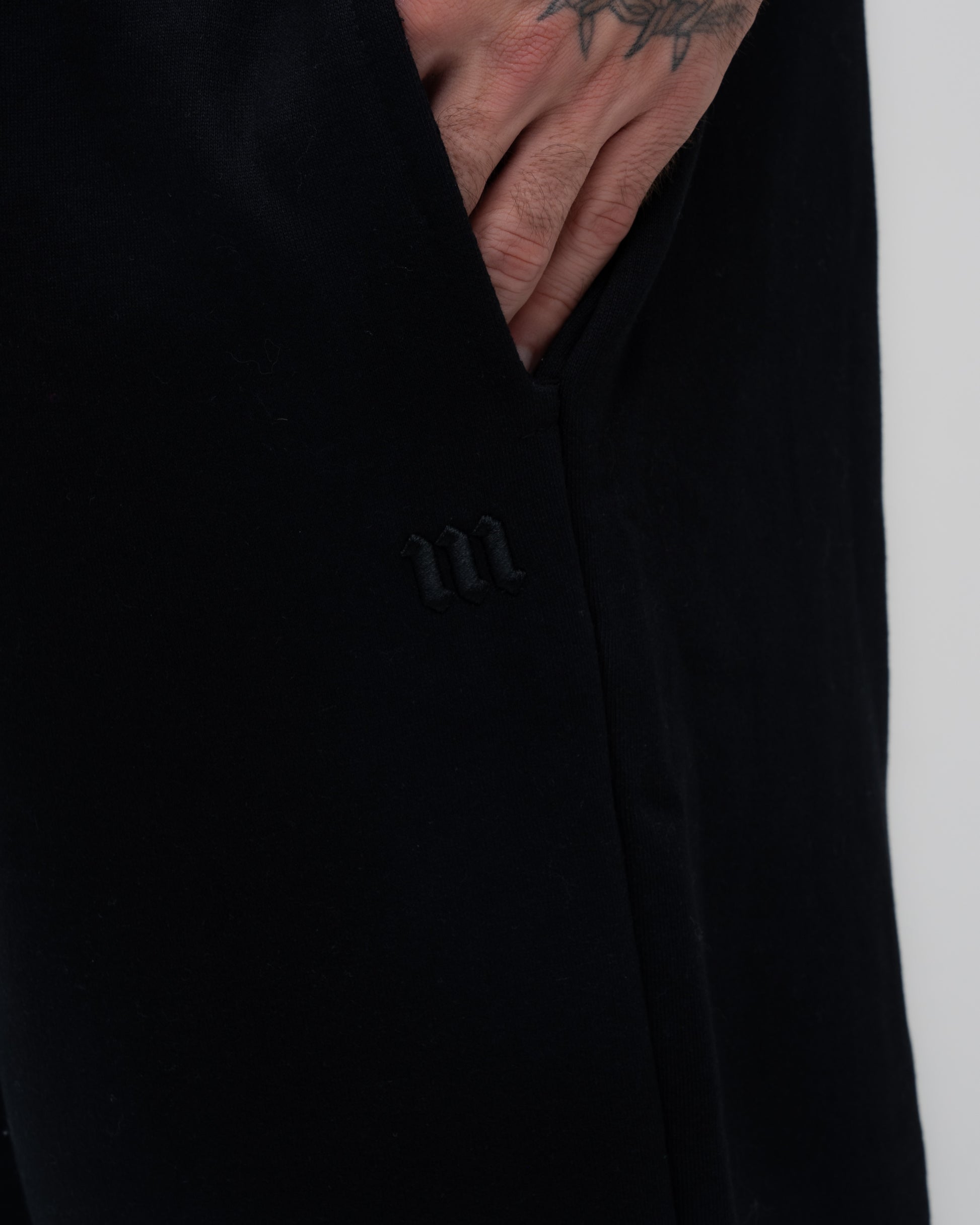 Calça de Moletom Oversized Mith Nation Logo Preto