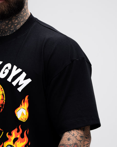 Camiseta <strong>Oversized Treino</strong> Preta Mith Hellfire Club