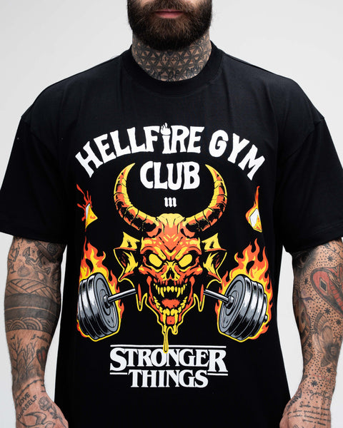 Camiseta <strong>Oversized Treino</strong> Preta Mith Hellfire Club