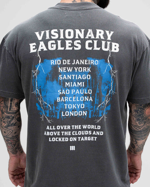 Camiseta Oversized Estonada Mith Visionary Eagle Preto