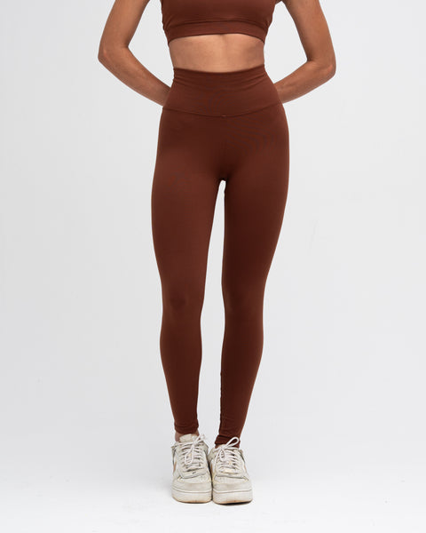 Legging Feminino Cós Alto Training Club Marrom