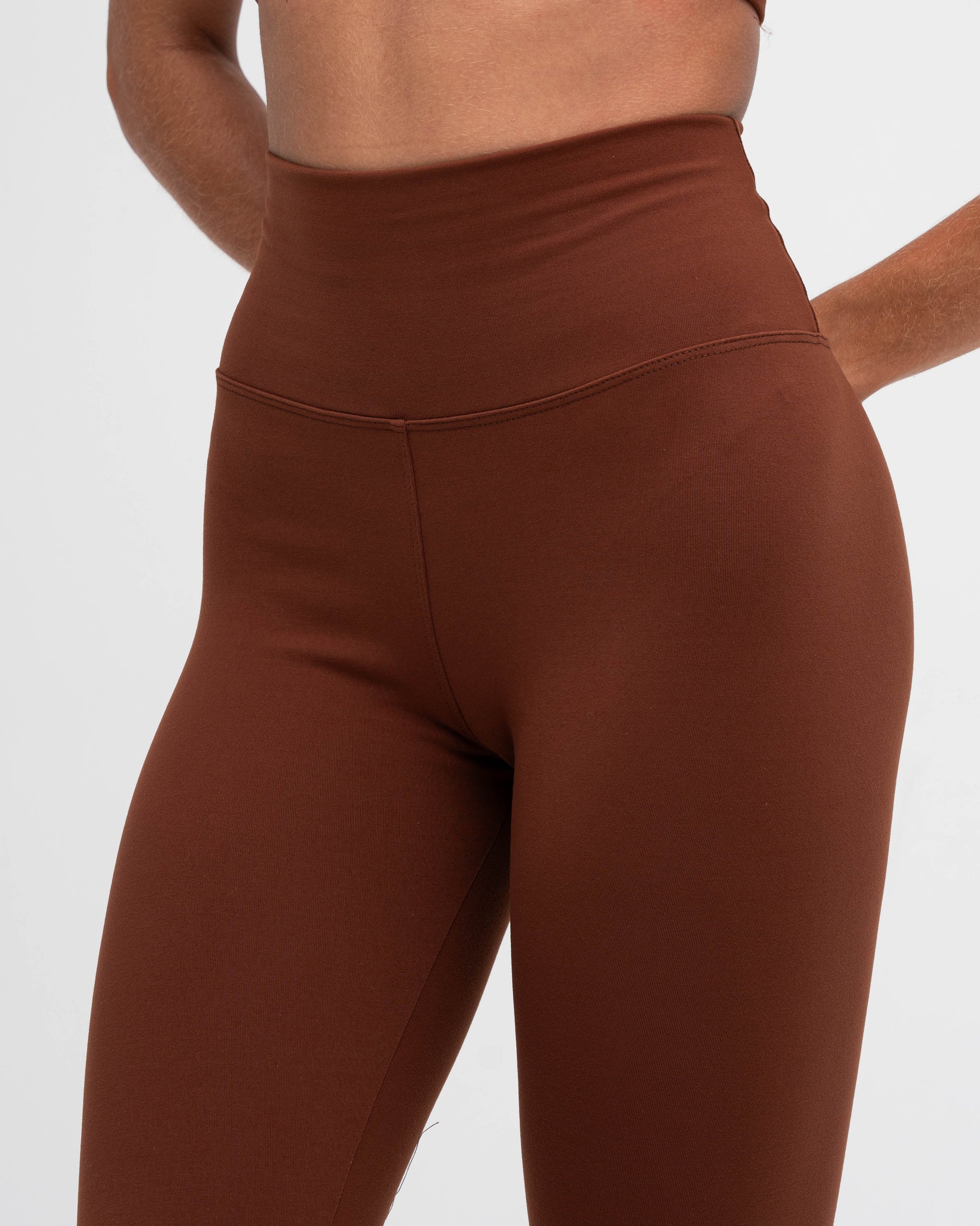 Legging Feminino Cós Alto Training Club Marrom