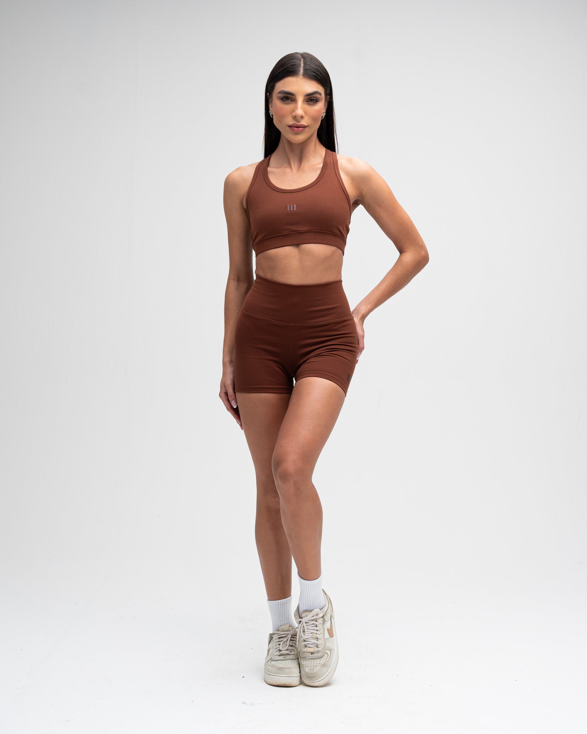 Shorts Legging Mith Training Club Marrom