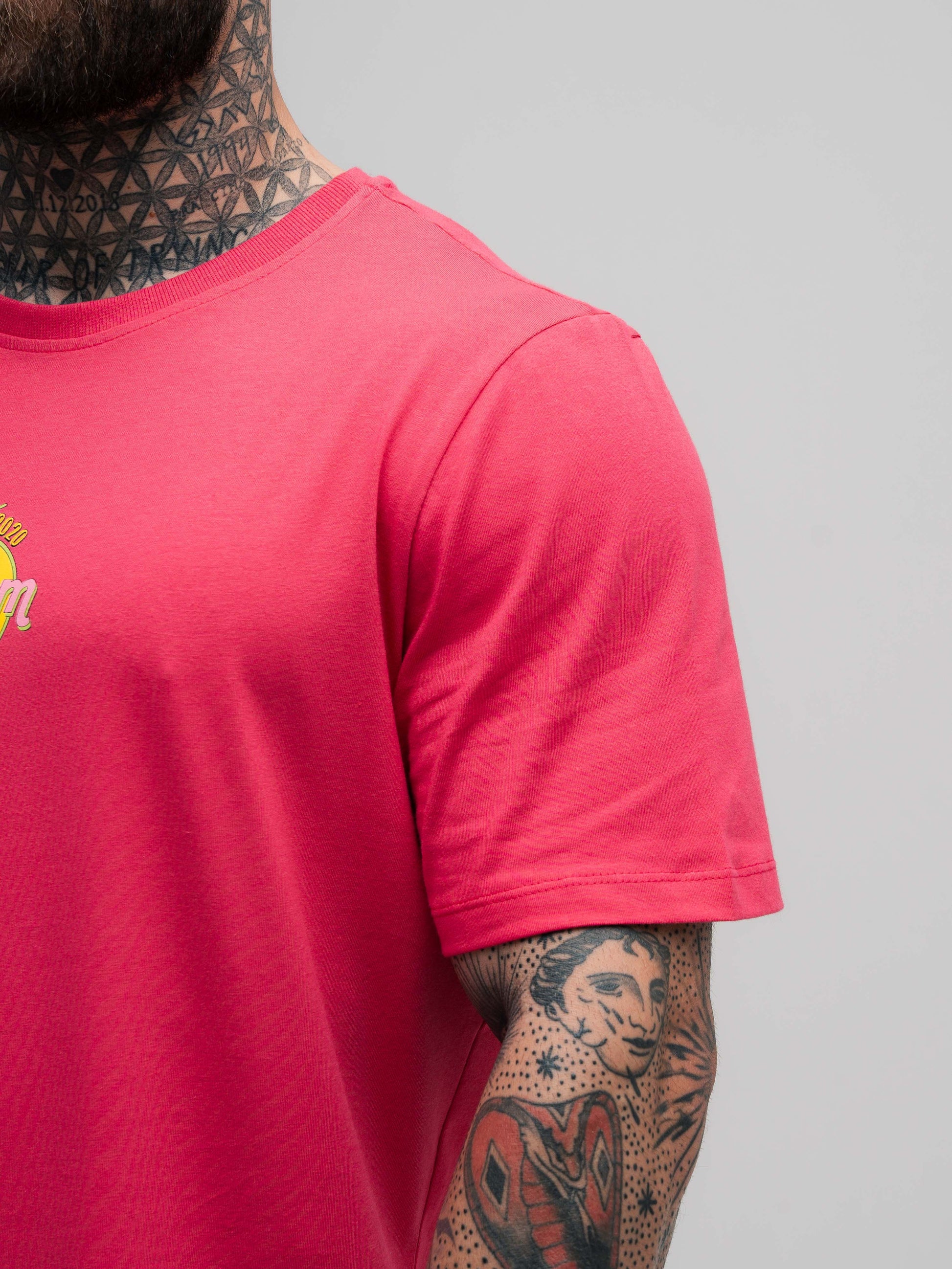 Camiseta Mith Comam Frutas Orange Vegas Rosa
