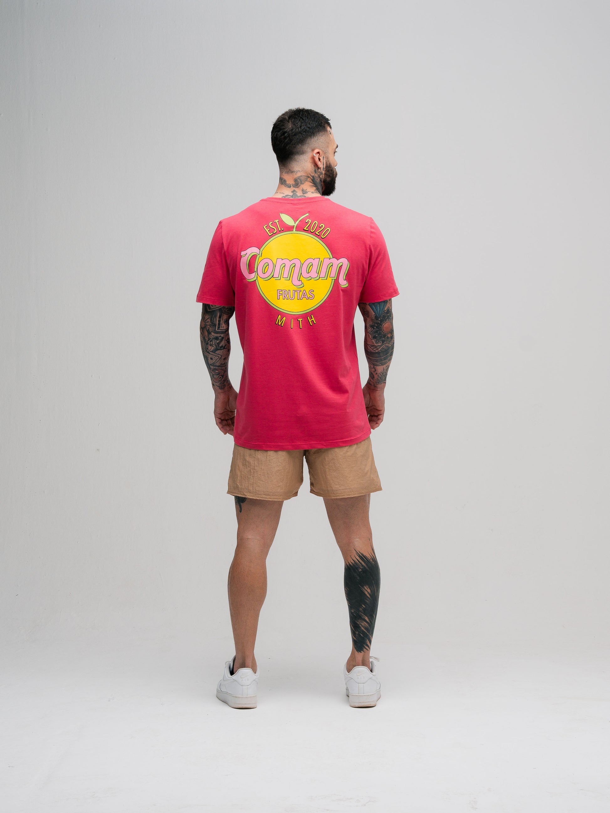 Camiseta Mith Comam Frutas Orange Vegas Rosa