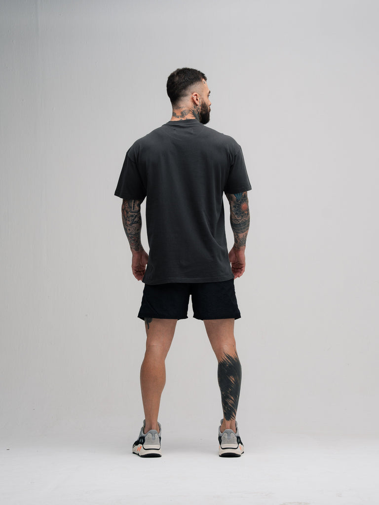 Camiseta Oversized Estonada Mith Comam Frutas Cassino Chumbo