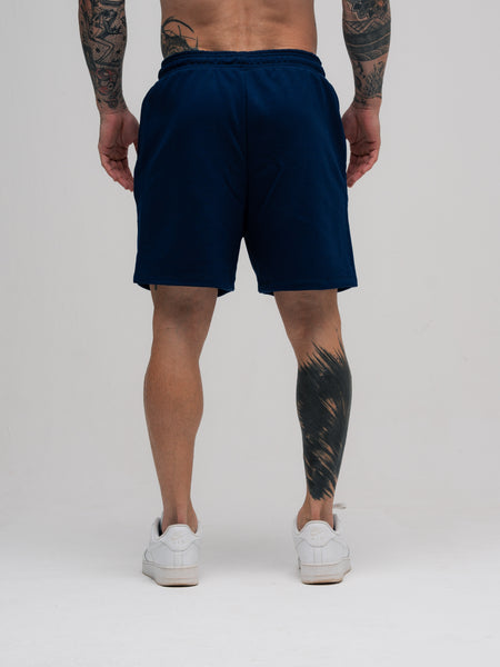 Shorts de Moletom Mith Comam Frutas Flames Marinho