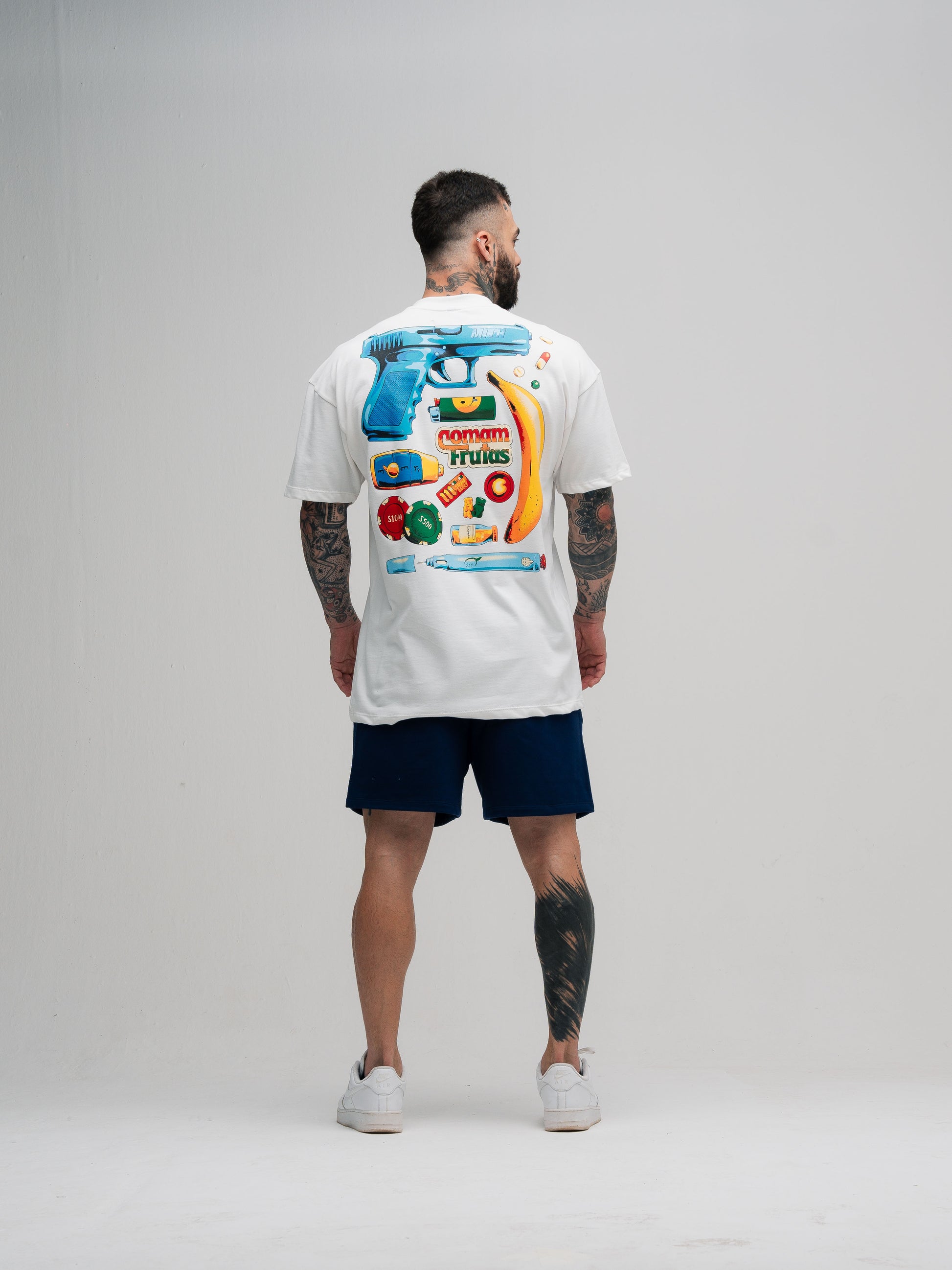 Camiseta Oversized Mith Comam Frutas Kit Off White