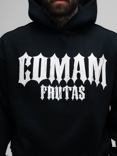 Blusa de Moletom Box Mith Mith Comam Frutas Flames Preto