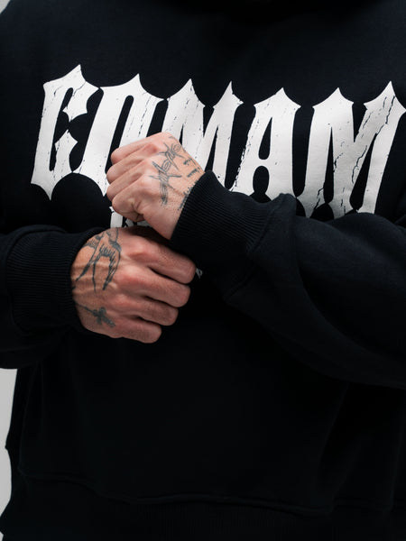 Blusa de Moletom Box Mith Mith Comam Frutas Flames Preto