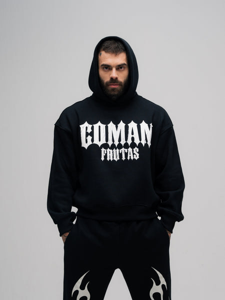 Blusa de Moletom Box Mith Mith Comam Frutas Flames Preto