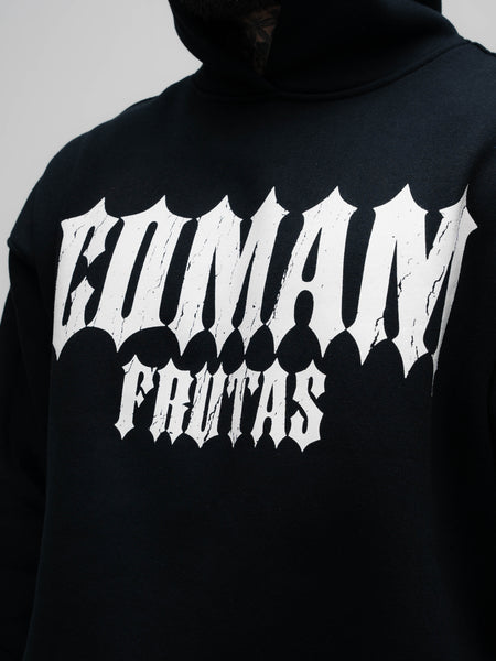 Blusa de Moletom Box Mith Mith Comam Frutas Flames Preto