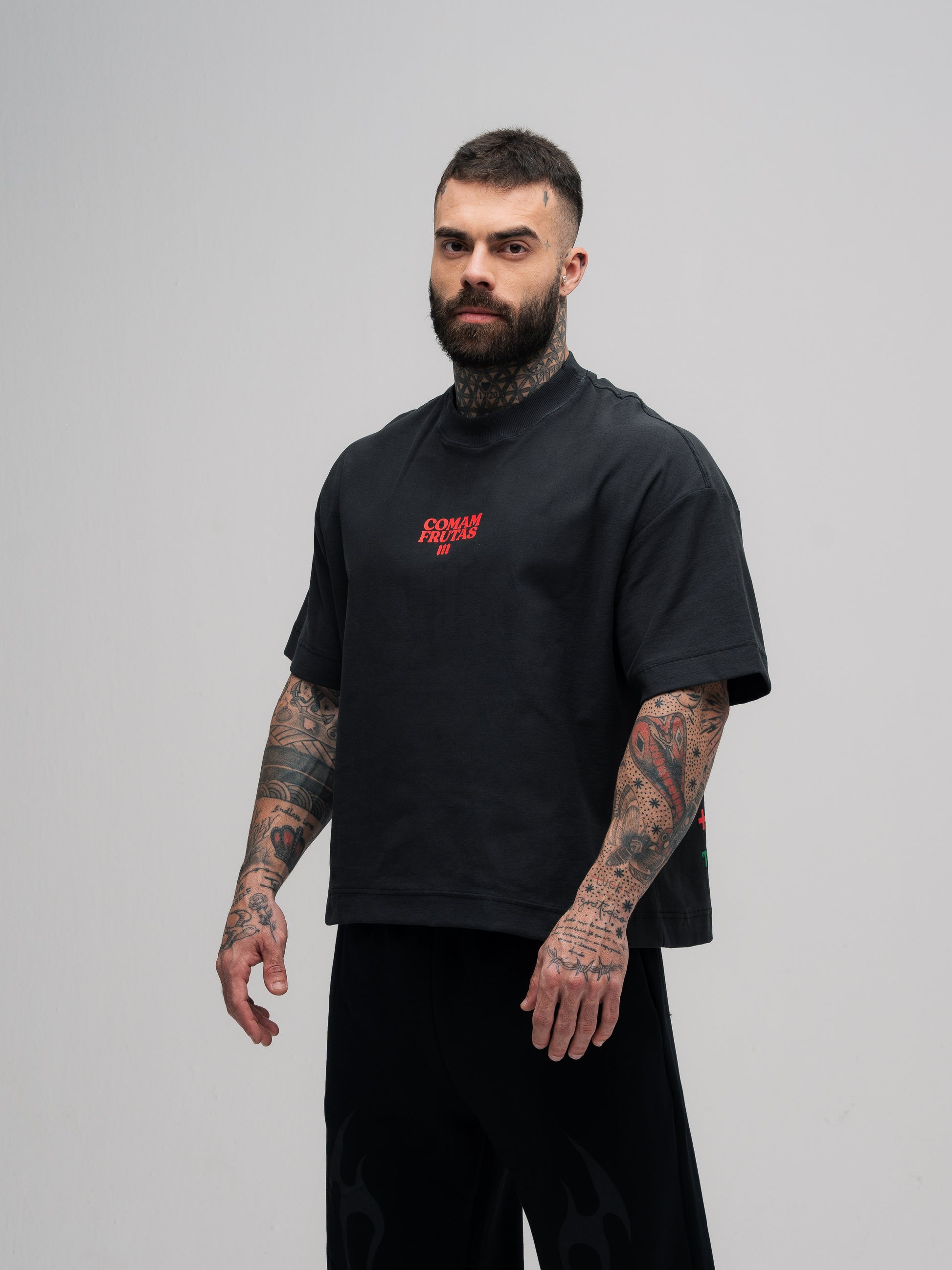 Camiseta Box Mith Comam Frutas Pizza Shop Chumbo