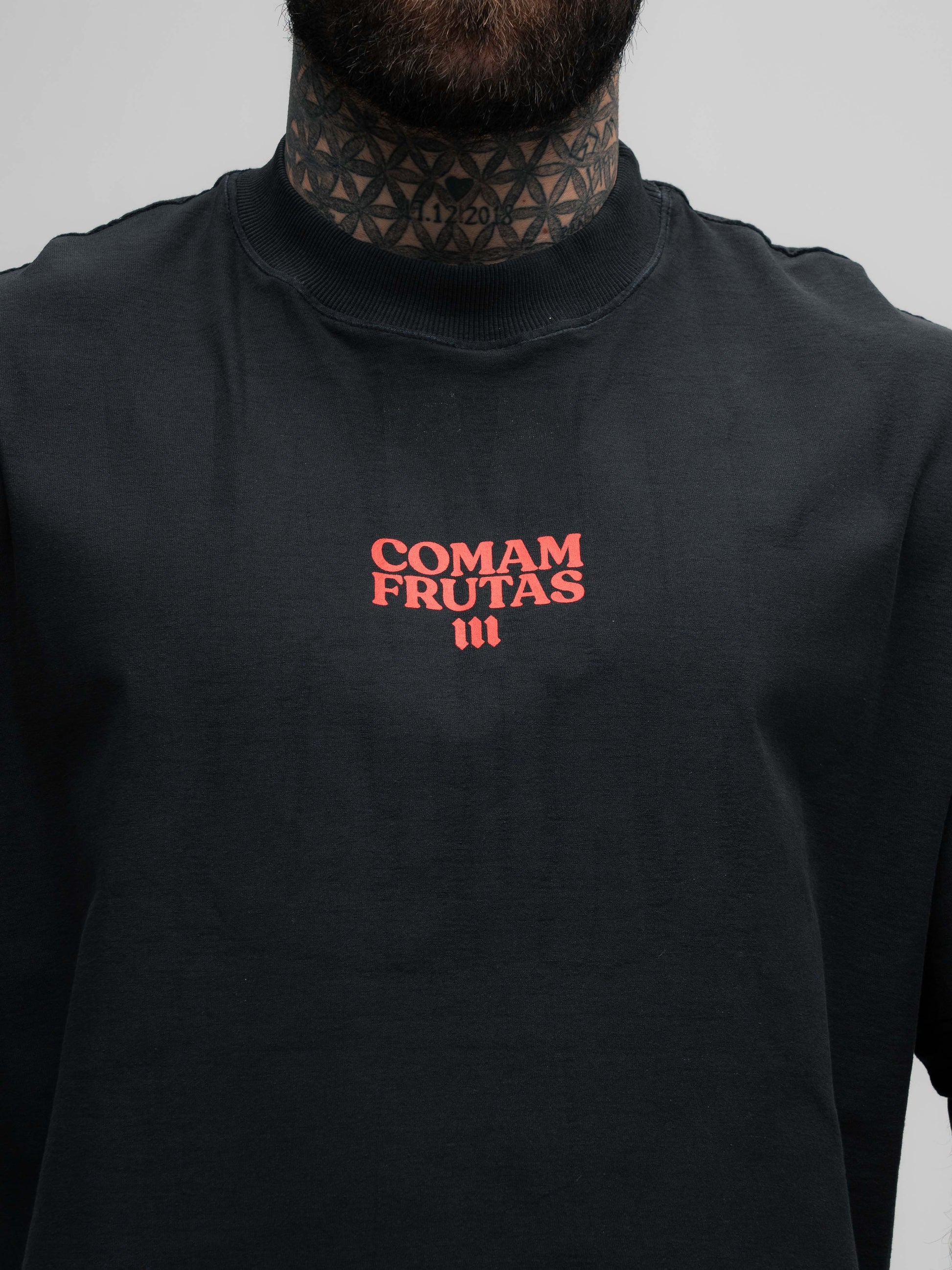 Camiseta Box Mith Comam Frutas Pizza Shop Chumbo