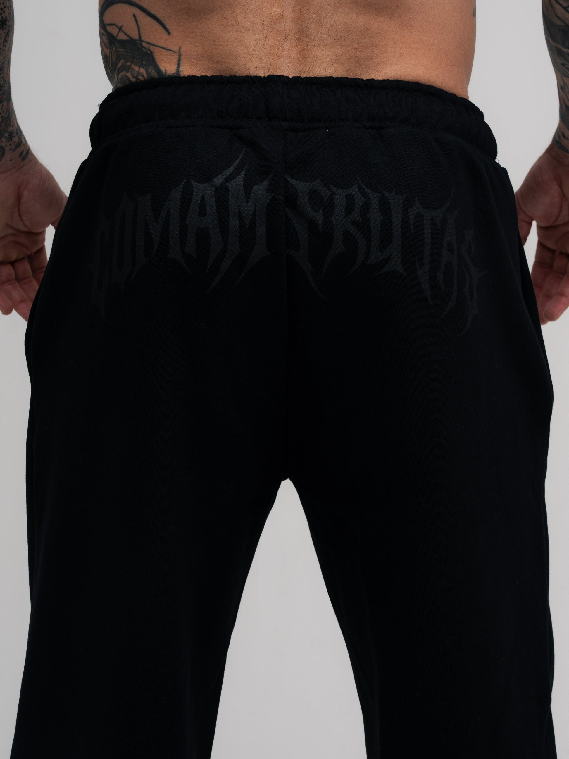 Calça de Moletom Oversized Reta Mith Comam Frutas Flame Preto
