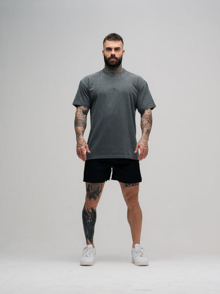 Camiseta Oversized Estonada Puff Mith Nation Preto