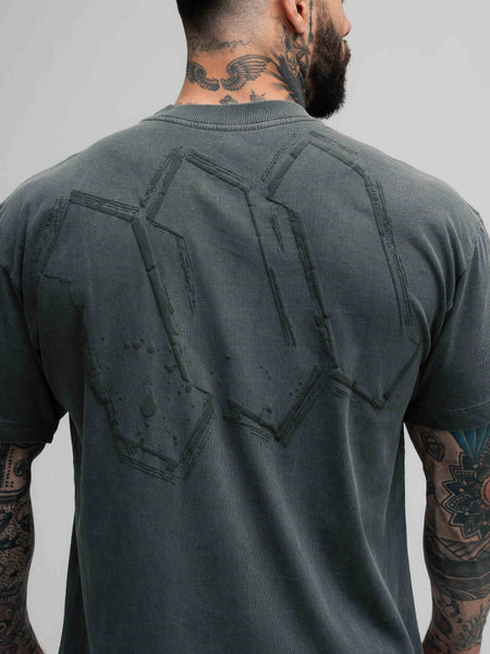 Camiseta Oversized Estonada Puff Mith Nation Preto