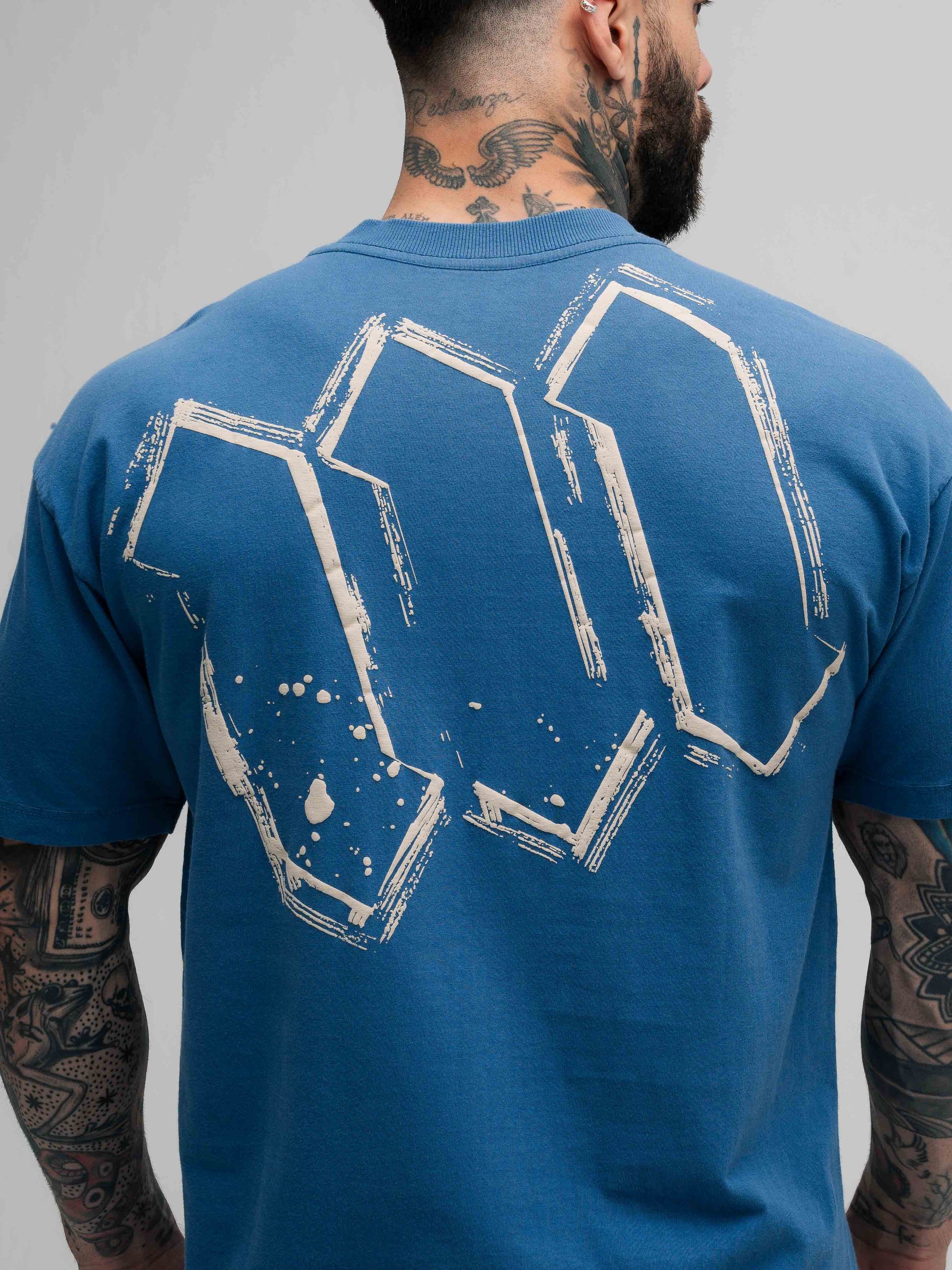 Camiseta Oversized Estonada Puff Mith Nation Marinho