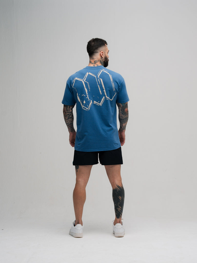 Camiseta Oversized Estonada Puff Mith Nation Marinho