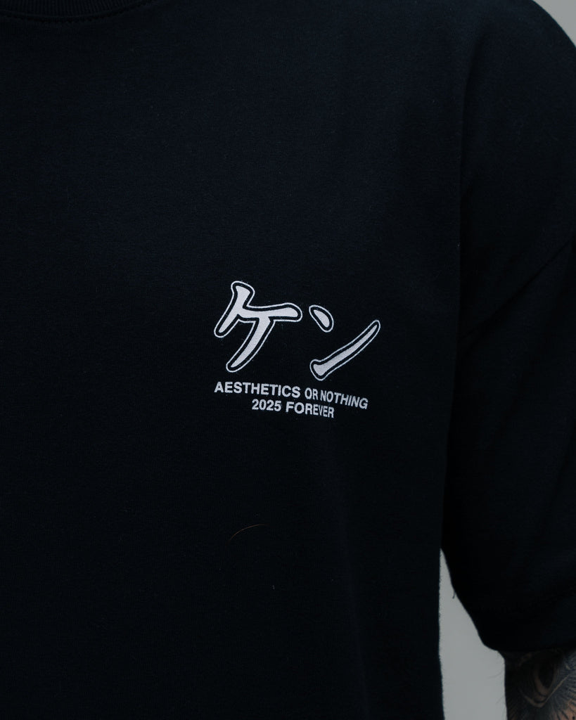 Camiseta Oversized Street Fighter Ken Preto