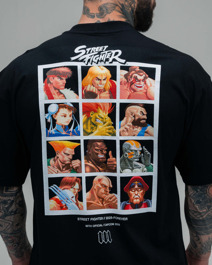 Camiseta Oversized Street Fighter Character Preto