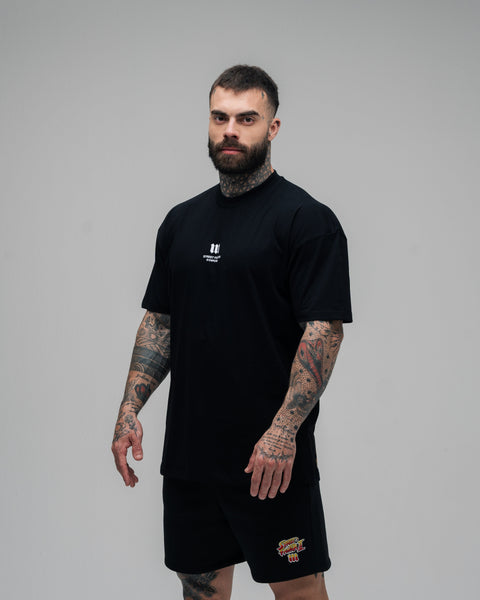 Camiseta Oversized Street Fighter Blanka Face Preto