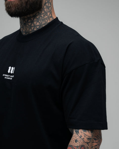 Camiseta Oversized Street Fighter Blanka Face Preto