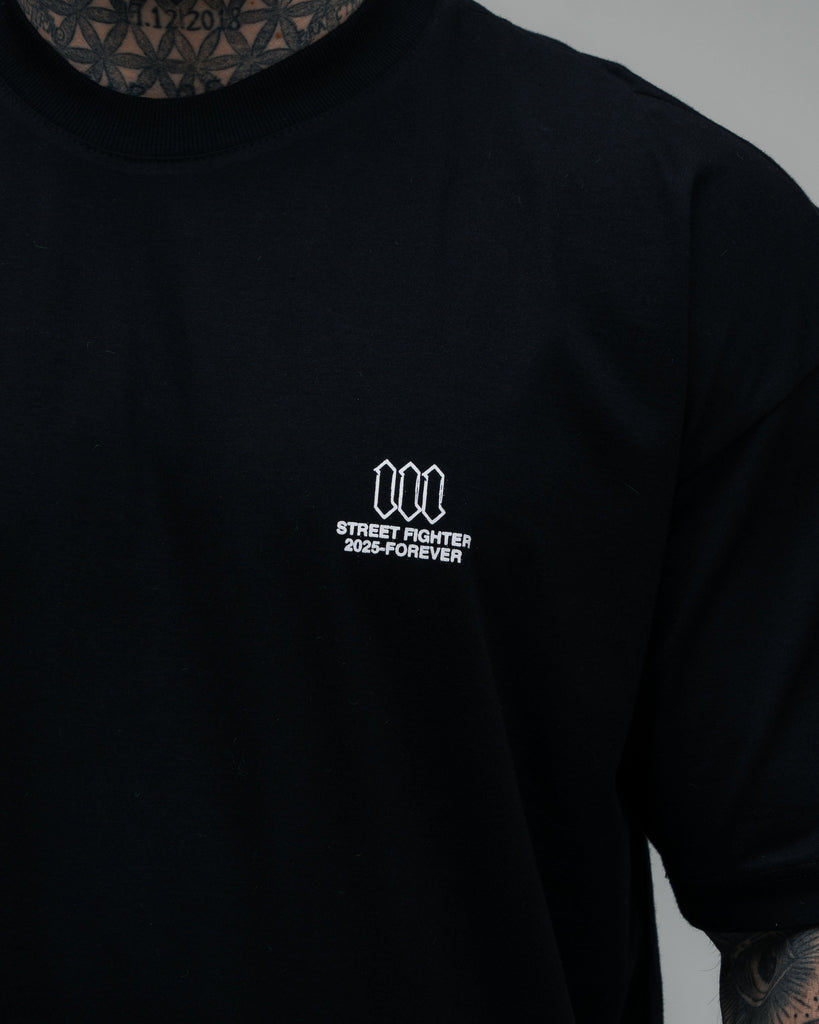 Camiseta Oversized Street Fighter Chun Li Ft Cammy Preto