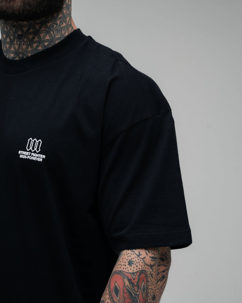 Camiseta Oversized Street Fighter Chun Li Ft Cammy Preto