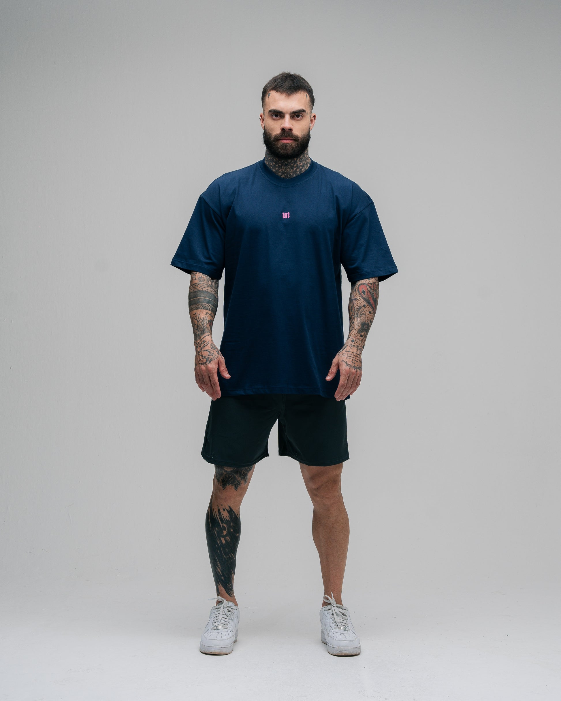Camiseta Oversized Mith Nation Scribble Marinho
