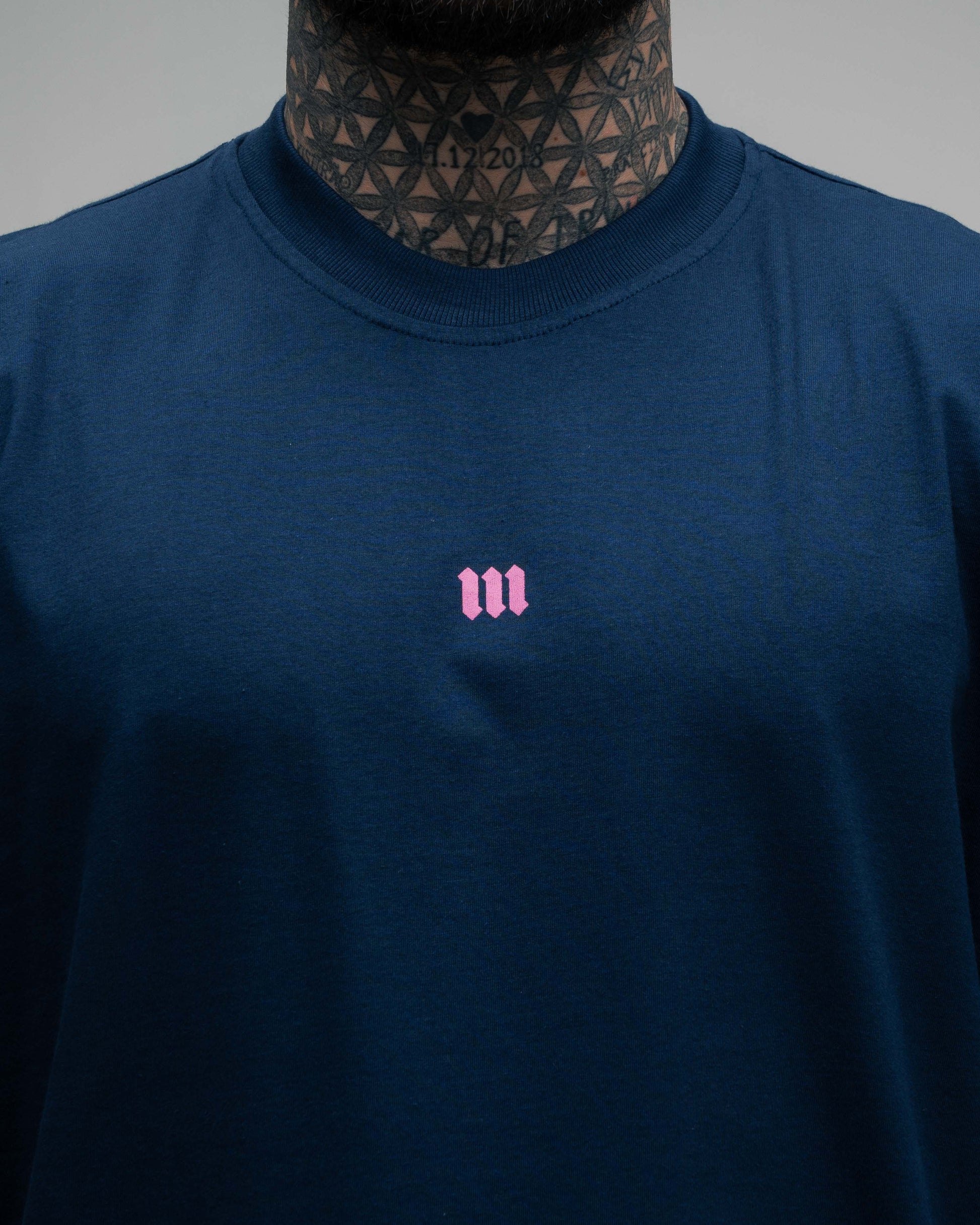 Camiseta Oversized Mith Nation Scribble Marinho