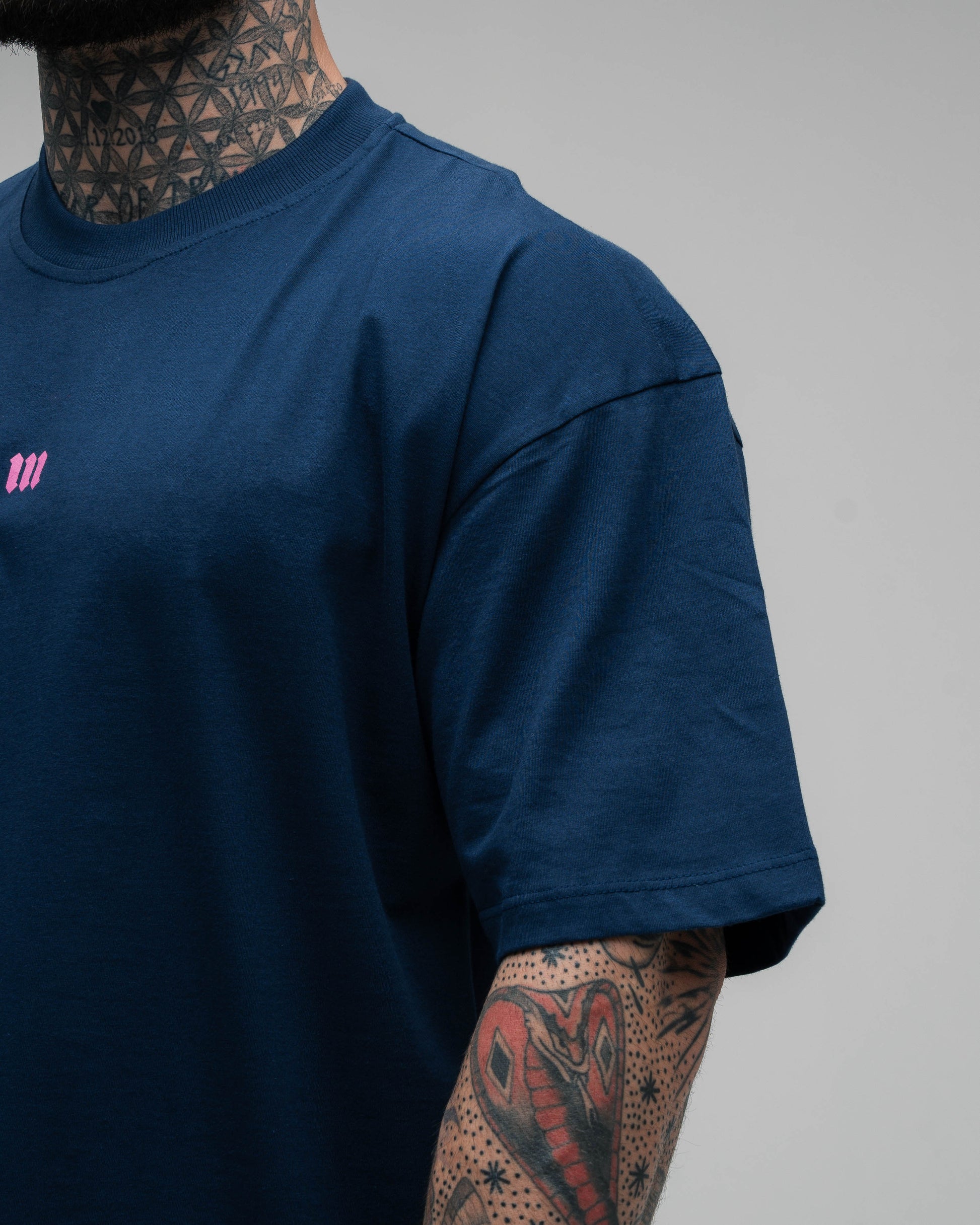 Camiseta Oversized Mith Nation Scribble Marinho