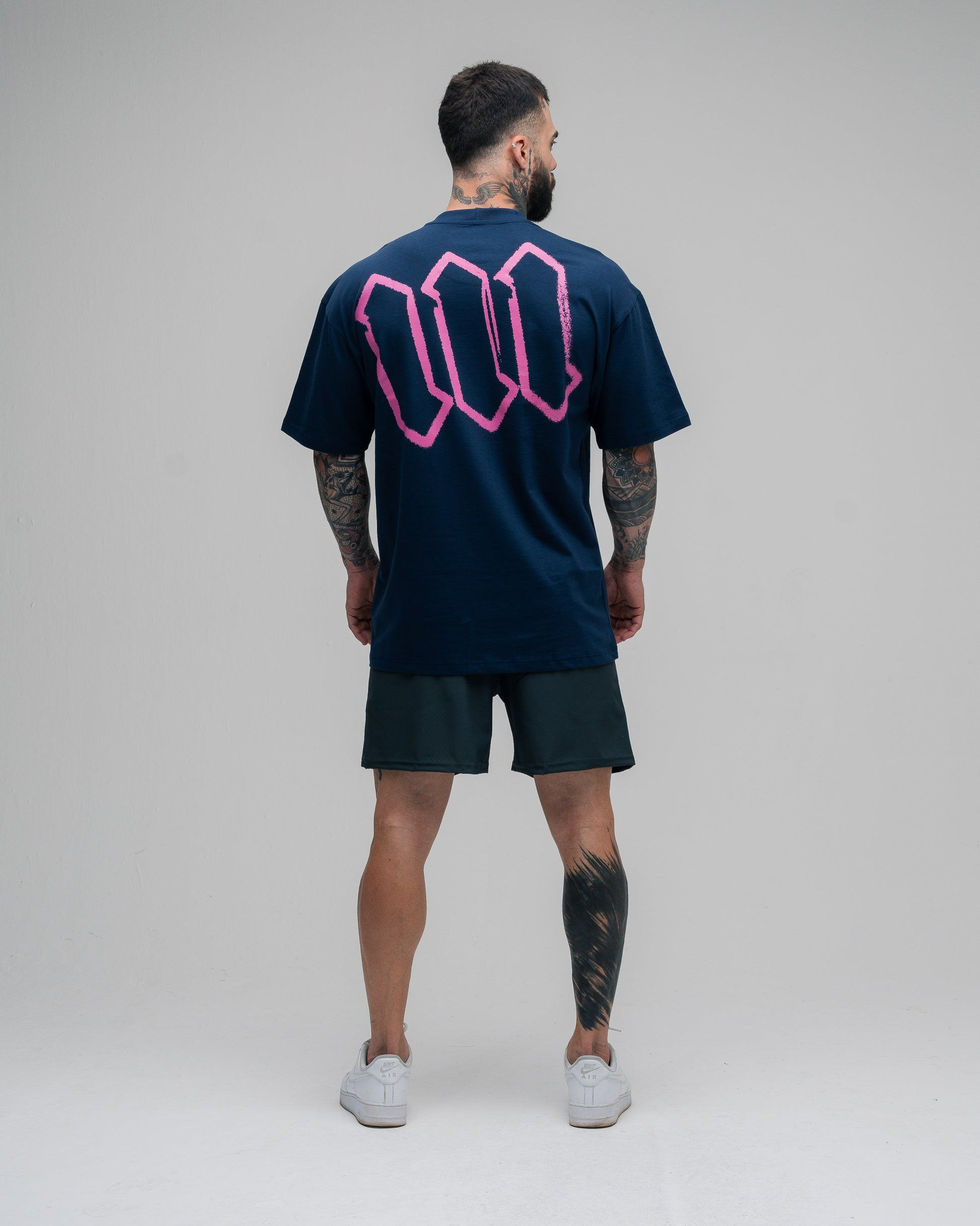Camiseta Oversized Mith Nation Scribble Marinho