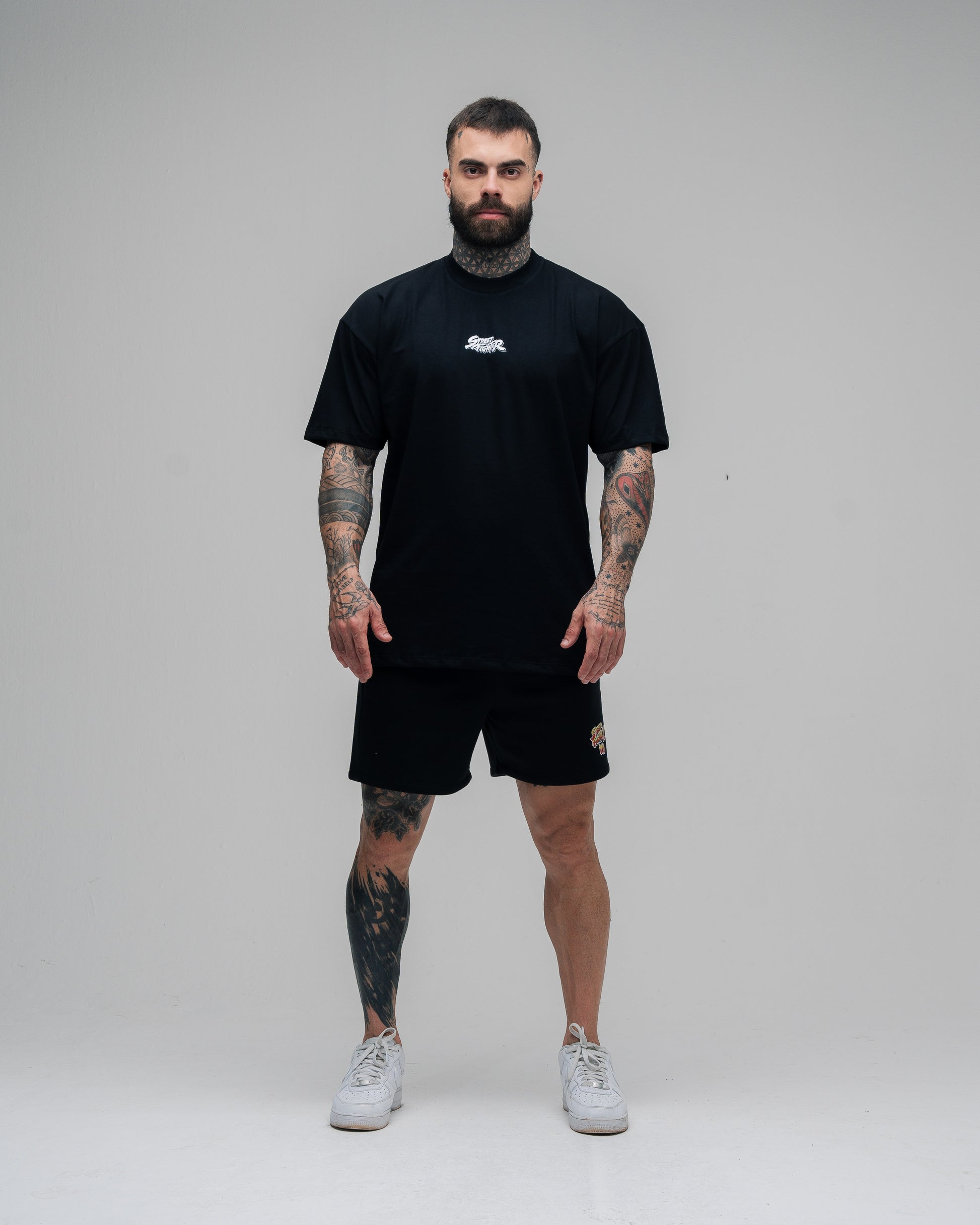 Camiseta Oversized Mith Street Fighter Guile Preto