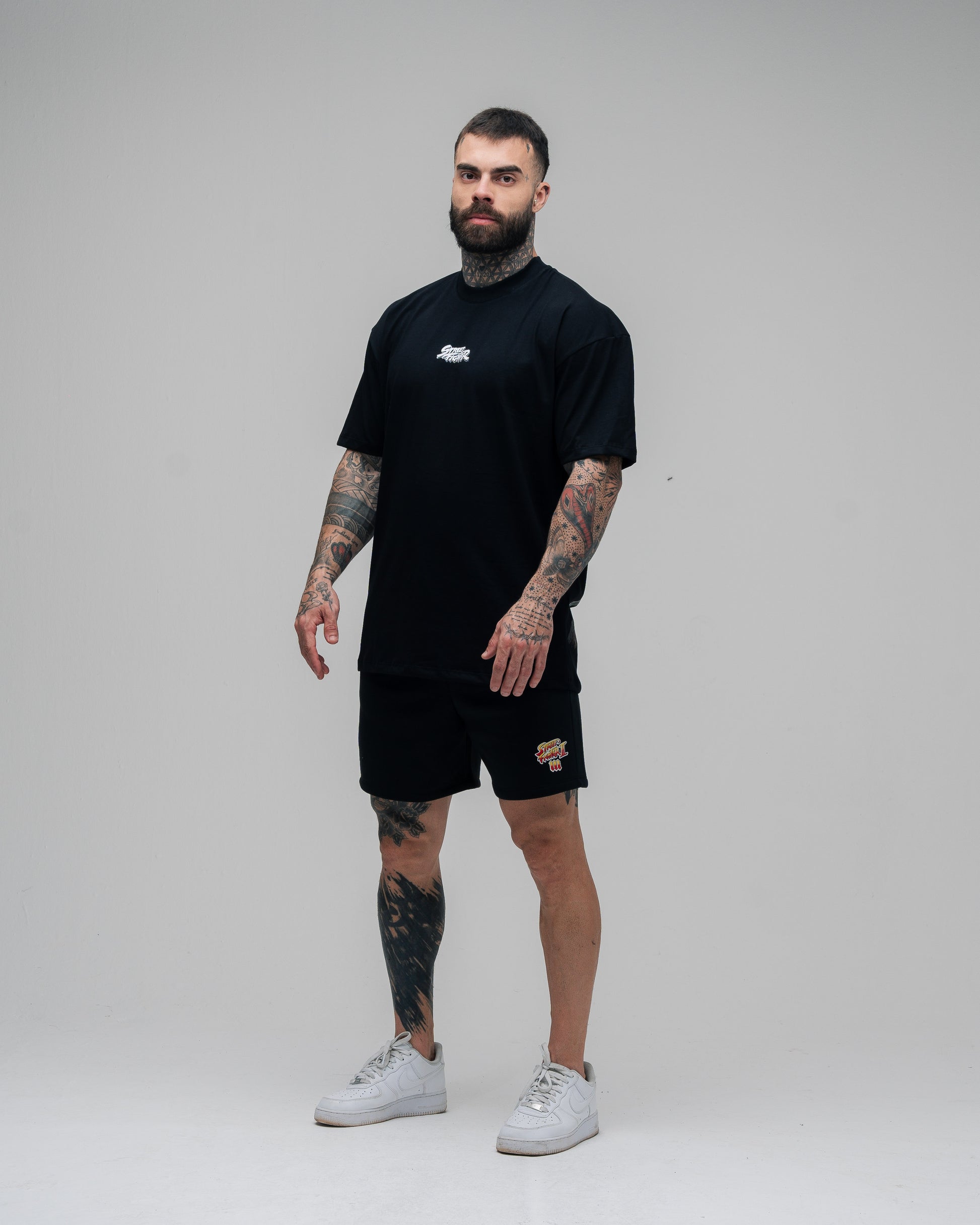 Camiseta Oversized Mith Street Fighter Guile Preto