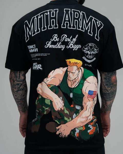 Camiseta Oversized Mith Street Fighter Guile Preto