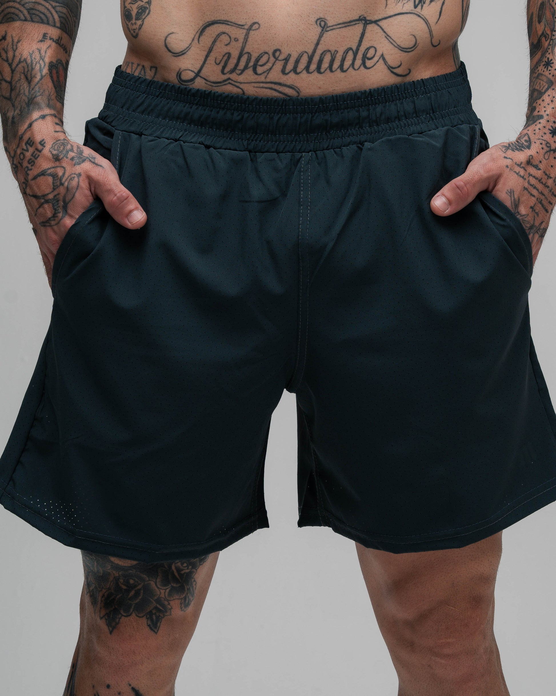 Shorts de Tactel Symbol Chumbo