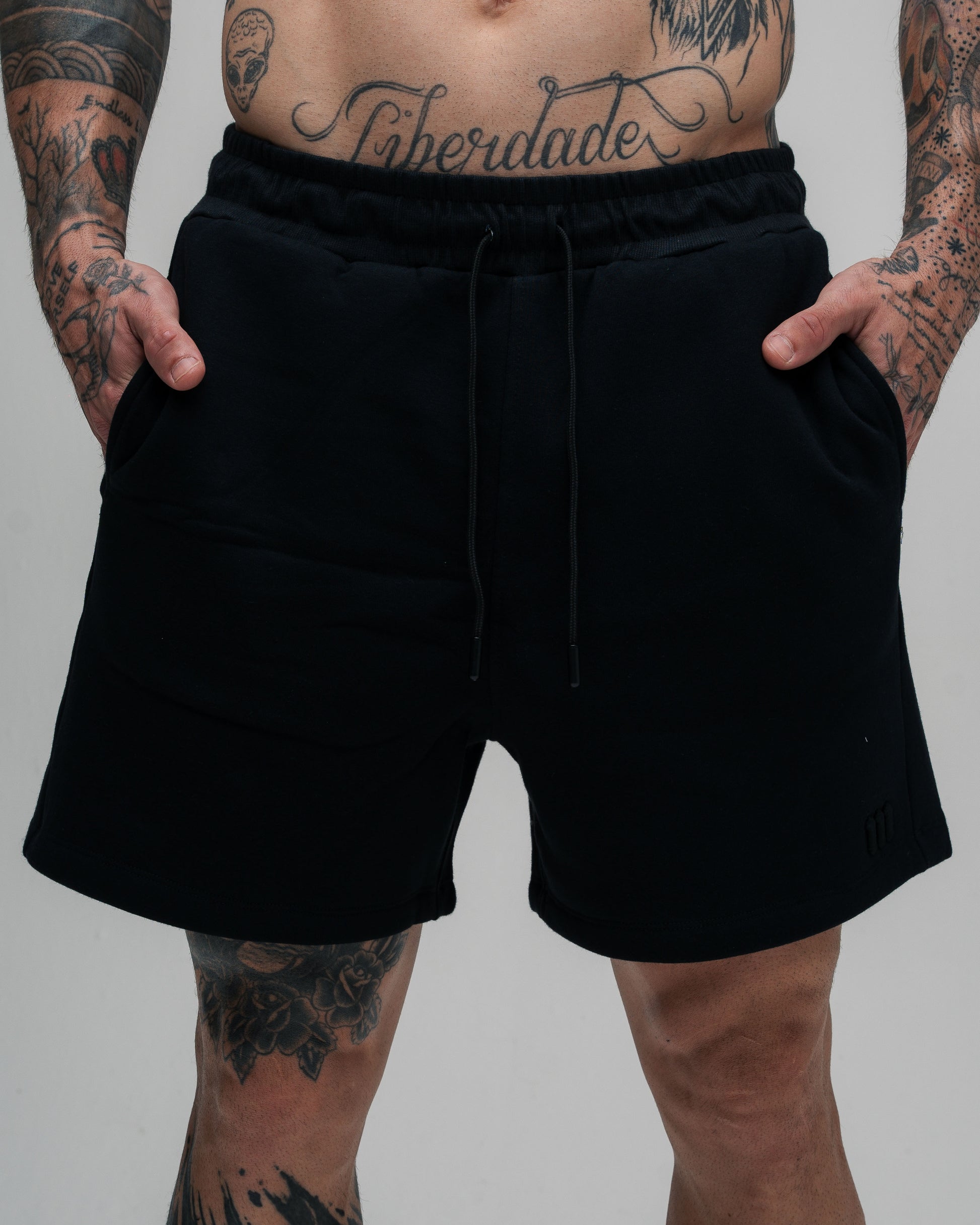 Shorts Curto Moletom Back Mith Preto