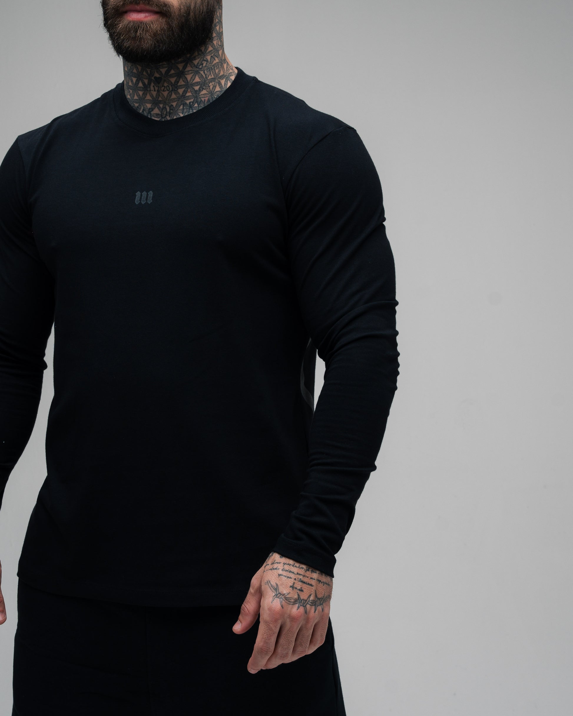 Camiseta Manga Longa Doodle Preto