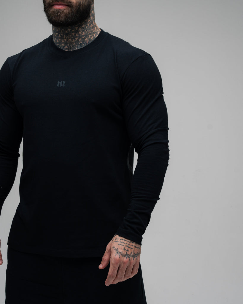 Camiseta Manga Longa Doodle Preto