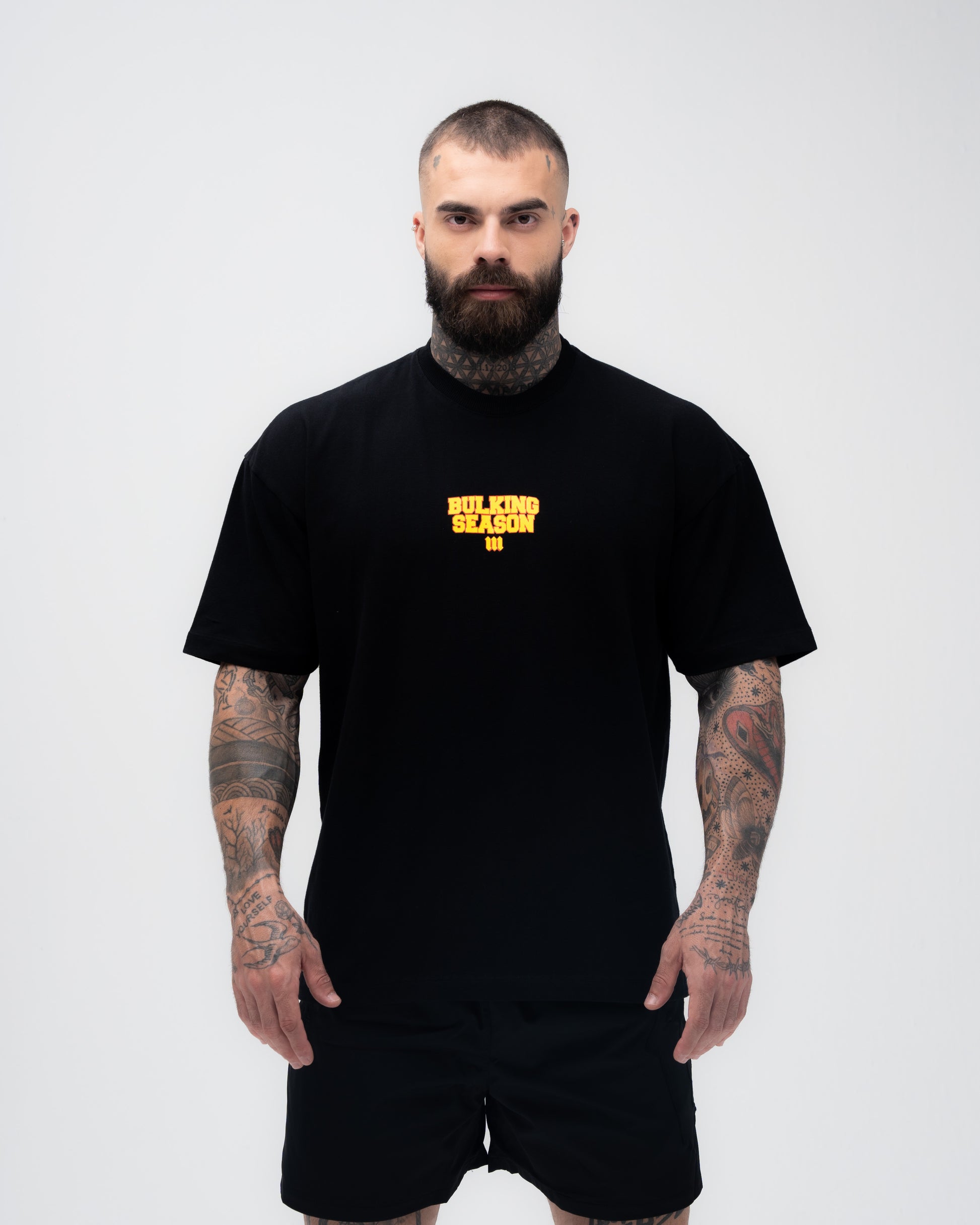 Camiseta <strong>Oversized Treino</strong> Preta Mith Quem Faz Dieta é Atleta