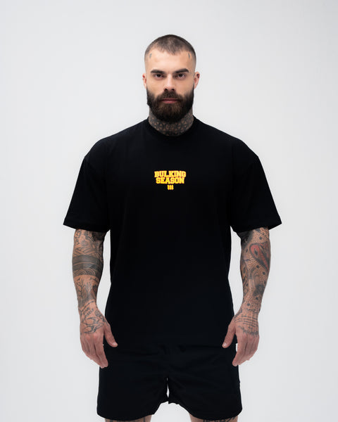 Camiseta <strong>Oversized Treino</strong> Preta Mith Quem Faz Dieta é Atleta