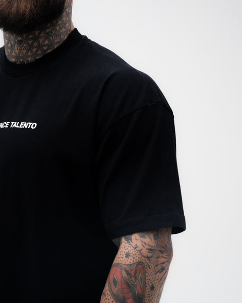 Camiseta <strong>Oversized Treino</strong> Preta Mith Obsessão Vence Talento