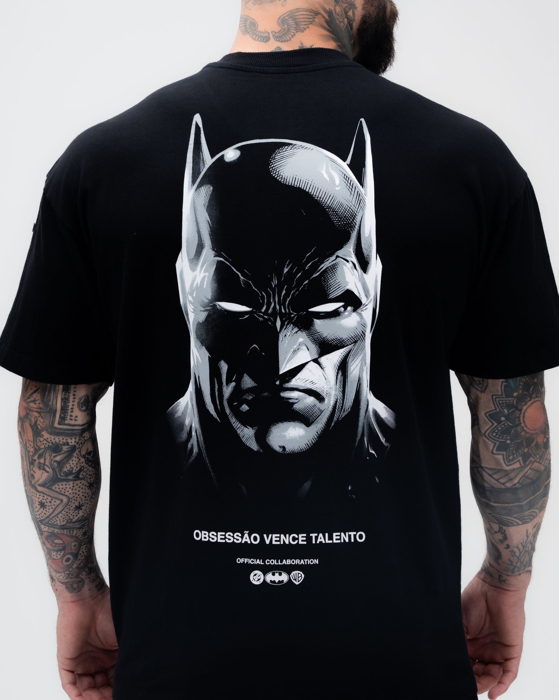 Camiseta Oversized Treino Preta Mith Obsessão Vence Talento