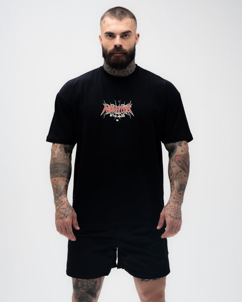 Camiseta Oversized Treino Preta Mith Monster in The House