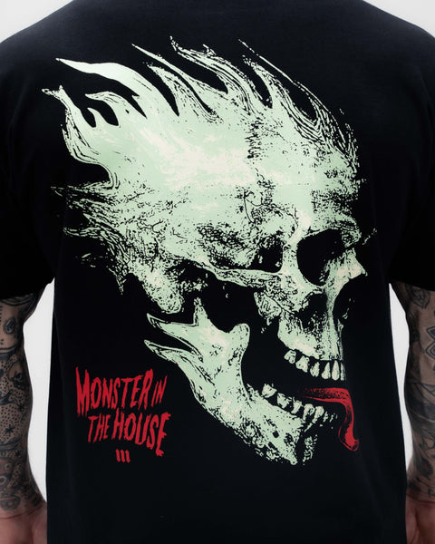 Camiseta <strong>Oversized Treino</strong> Mith Monster in The House Preto