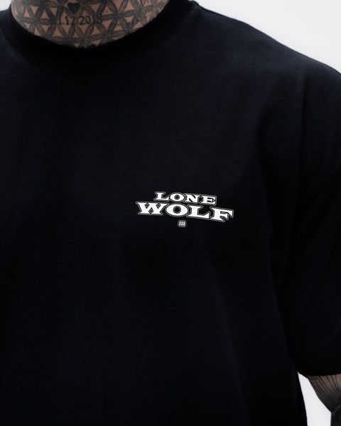 Camiseta <strong>Oversized Treino</strong> Mith Lobo Solitário Preto